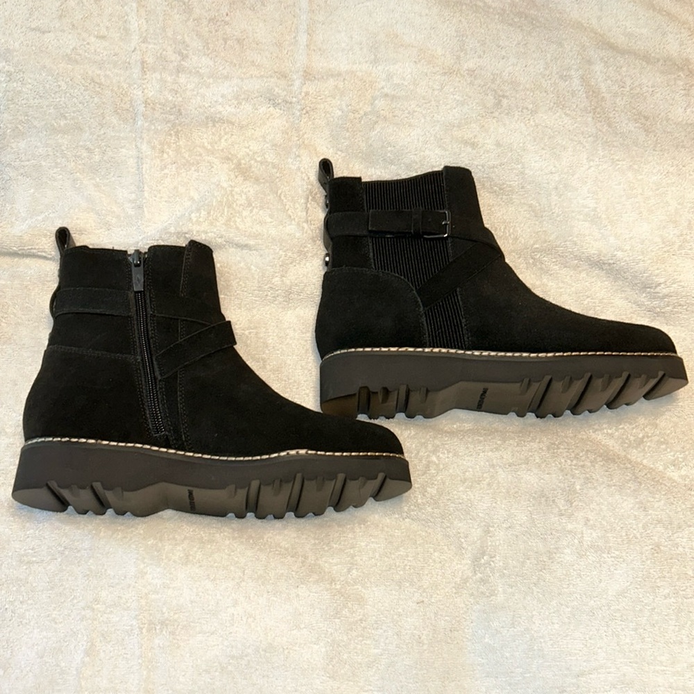 Brand new Donald Pilner black suede boots. Never worn